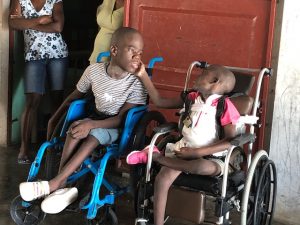 Children in wheelchairs HaitiChildren